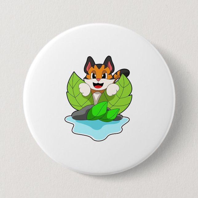 Tiger on the Hunt 7.5 Cm Round Badge (Front)