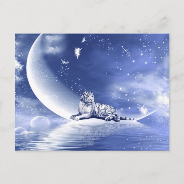 Tiger on the moon postcard (Front)
