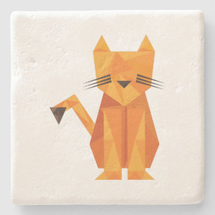 Tiger Oragami Stone Coaster