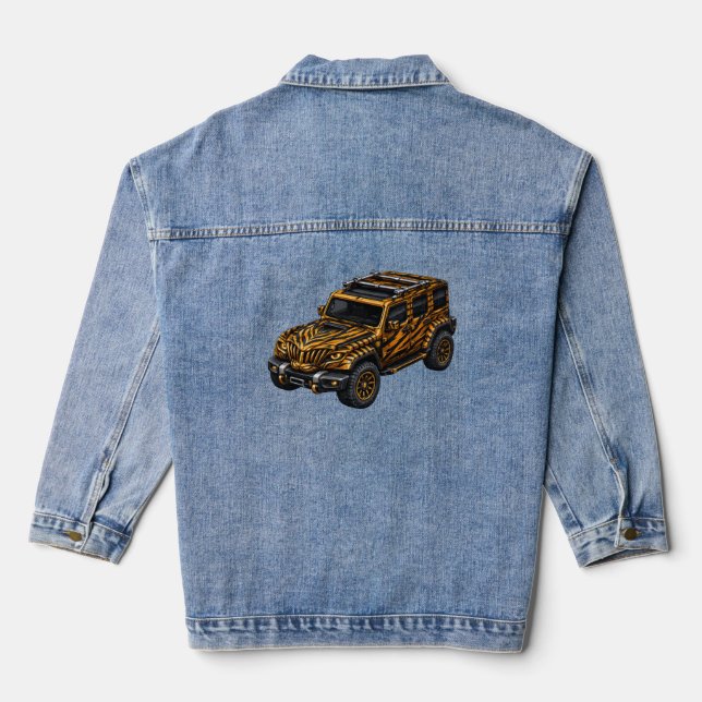 Tiger Orange Adventure SUV — BV-JTO Denim Jacket (Back)