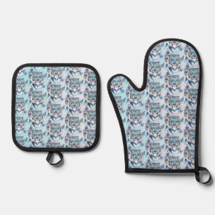 Tiger Oven Mitt & Pot Holder Set