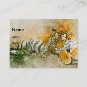 Tiger painting business card