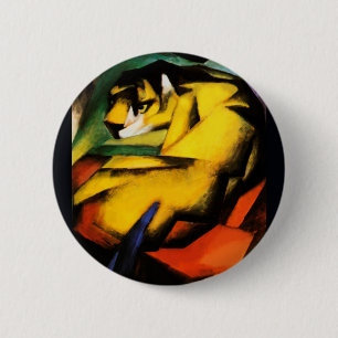 Tiger painting by Franz Marc 6 Cm Round Badge
