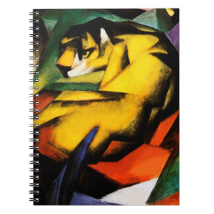 Tiger painting by Franz Marc Notebook