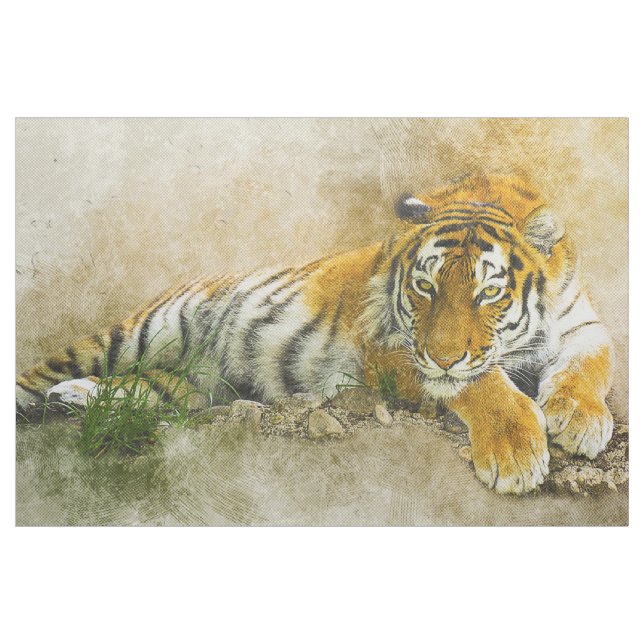 Tiger painting fabric (Yard)
