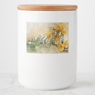 Tiger painting food label