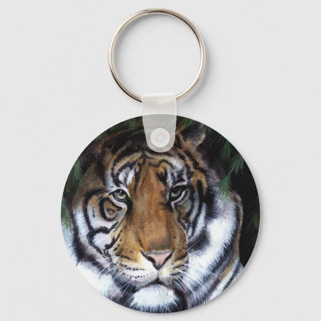 Tiger Painting keychain (Front)