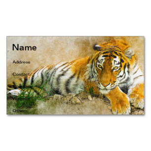 Tiger painting 	Magnetic business card
