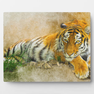 Tiger painting plaque