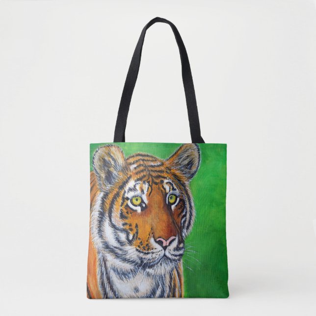 Tiger Painting Tote Bag (Front)