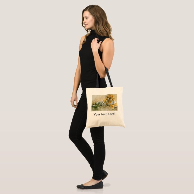 Tiger painting tote bag (Front (Model))