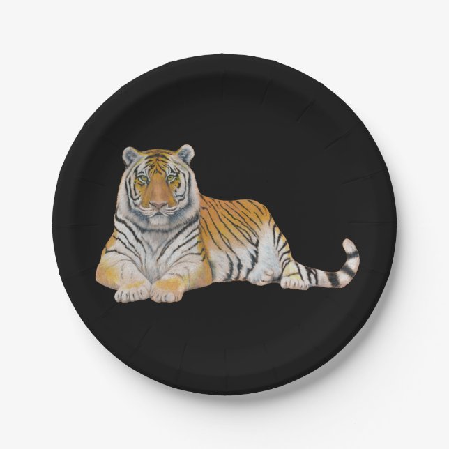 Tiger Paper Plate (Front)