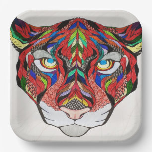 Tiger Paper Plate