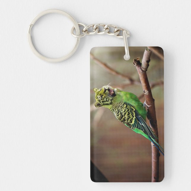 Tiger Parakeet Key Ring (Front)
