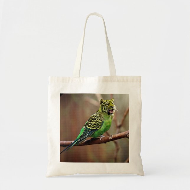 Tiger Parakeet Tote Bag (Front)
