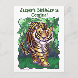 Tiger Party Centre Invitation Postcard