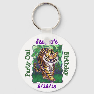 Tiger Party Centre Key Ring