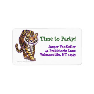Tiger Party Centre Label