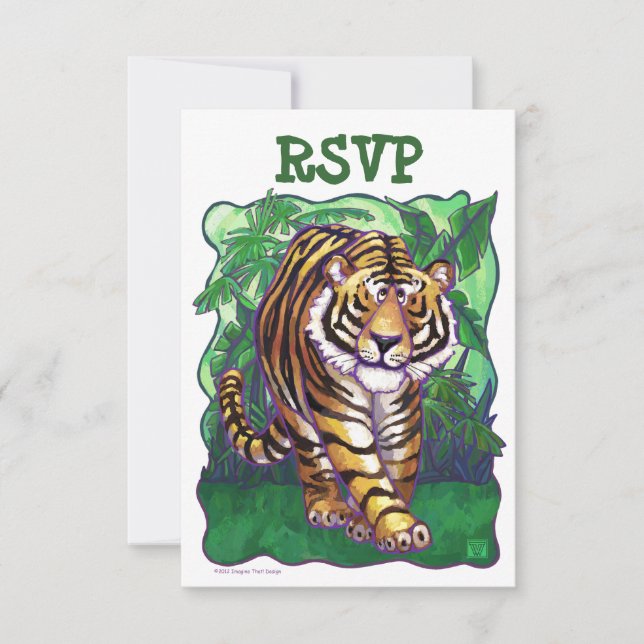 Tiger Party Centre RSVP Cards (Front)