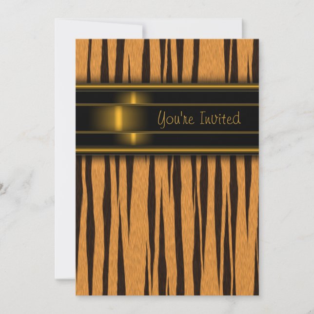 Tiger Party Invitation Template (Front)