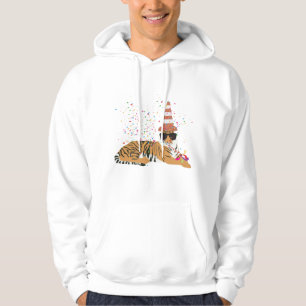 Tiger Partying - Animals Having a Party Hoodie