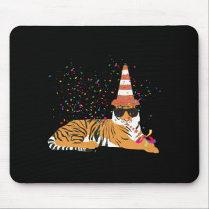 Tiger Partying Animals Having A Party  Mouse Pad