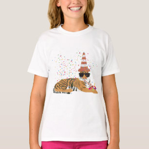 Tiger Partying - Animals Having a Party T-Shirt
