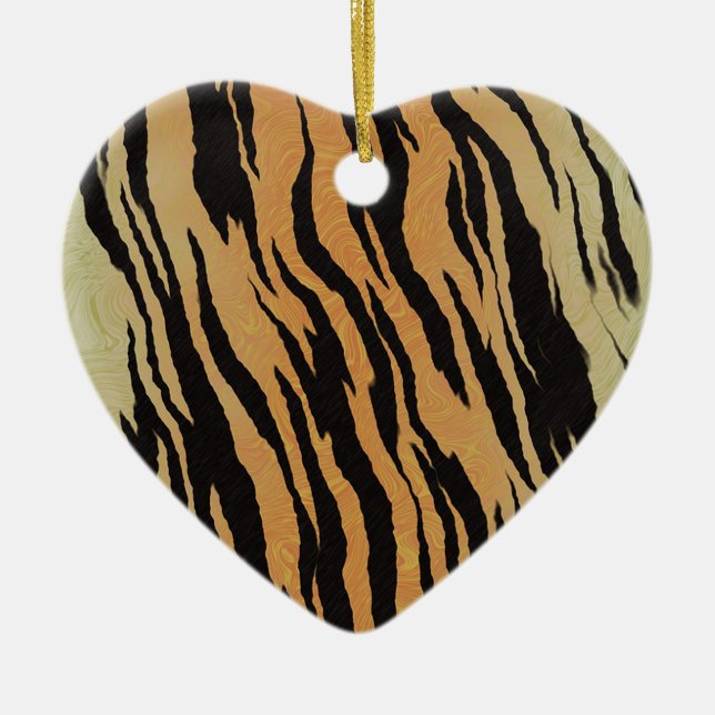 Tiger Pattern Ceramic Ornament (Front)