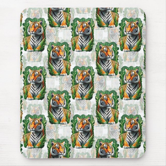 Tiger Pattern Design  Mouse Pad (Front)