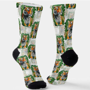 Tiger Pattern Design  Socks