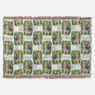 Tiger Pattern Design Throw Blanket