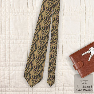 Tiger Pattern in Light Brown Tie