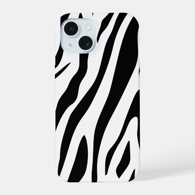 Tiger Pattern in Vector iPhone 15 Case (Back)
