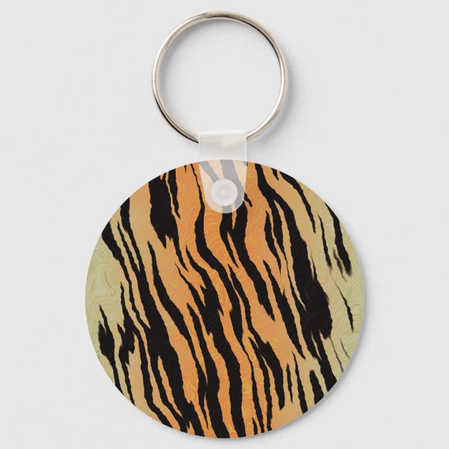 Tiger Pattern Key Ring (Front)