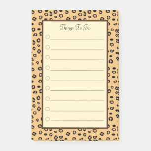 Tiger Pattern Personalised Things To Do Post-it Notes
