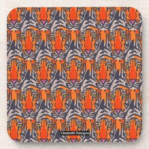 Tiger (pattern) - Plastic Coaster