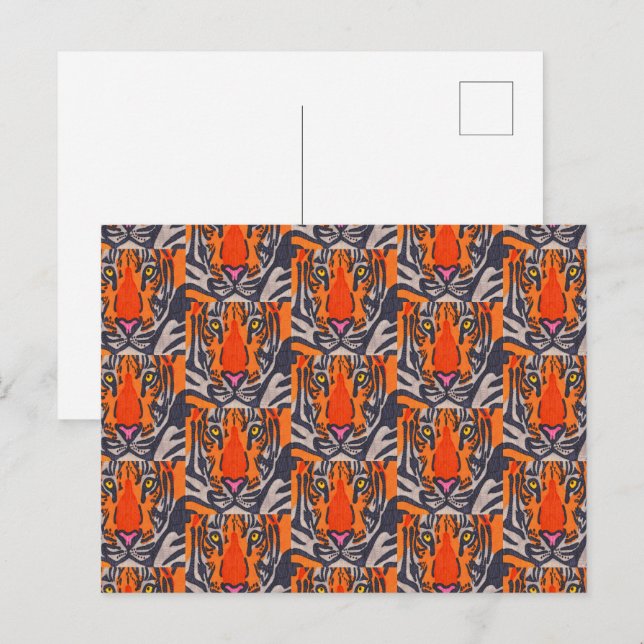 Tiger (pattern) - Postcard (Front/Back)