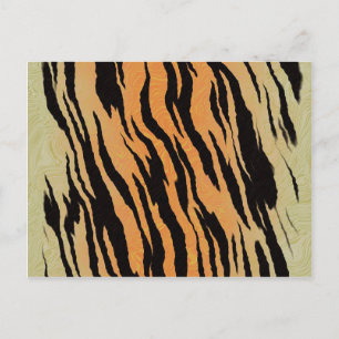 Tiger Pattern Postcard