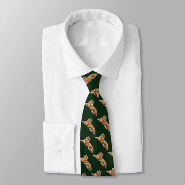Tiger Pattern Tie (Tied)