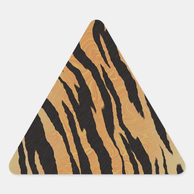 Tiger Pattern Triangle Sticker (Front)