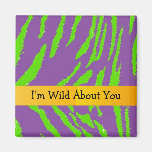 Tiger Pattern with Cute Saying Magnet