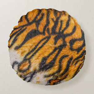 Tiger patterned backgroundpattern, tiger, abstract round cushion