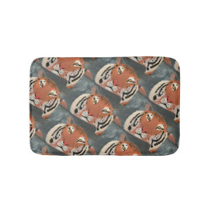 Tiger Patterned Small Bath Mat