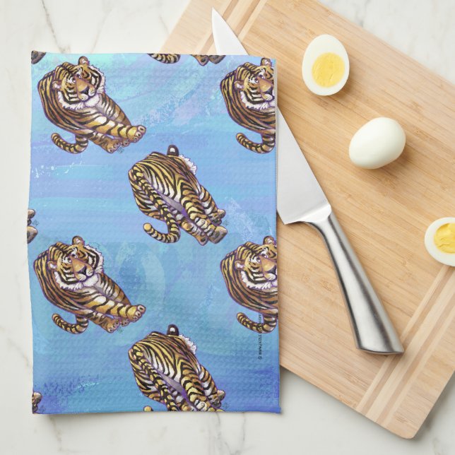 Tiger Patterns Tea Towel (Quarter Fold)