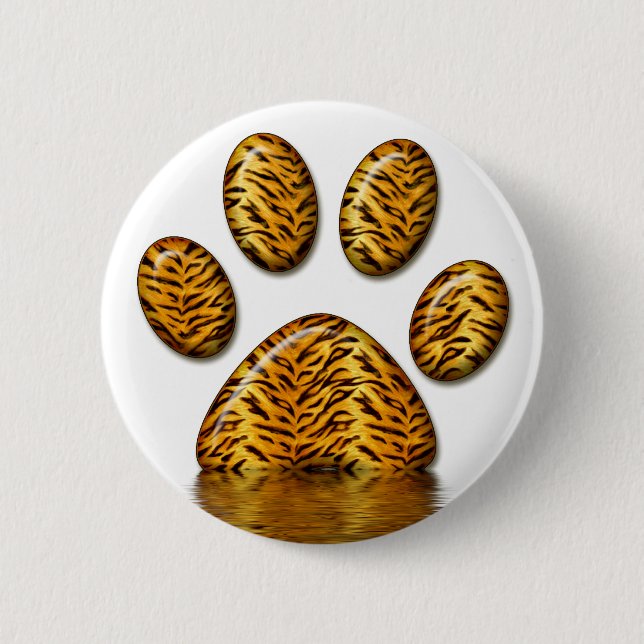 Tiger Paw #2 6 Cm Round Badge (Front)