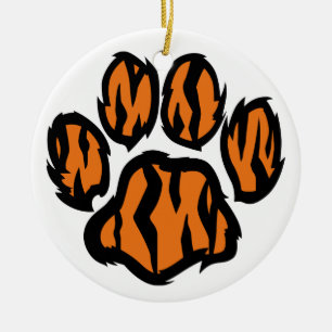 Tiger Paw Ceramic Ornament
