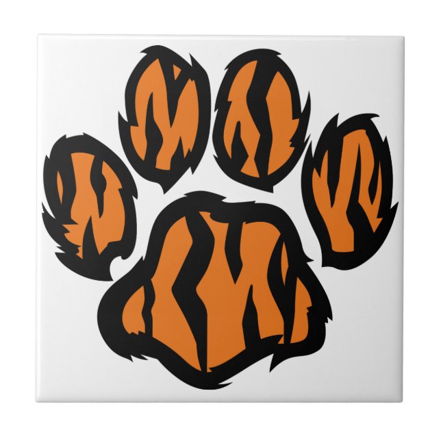 Tiger Paw Ceramic Tile (Front)