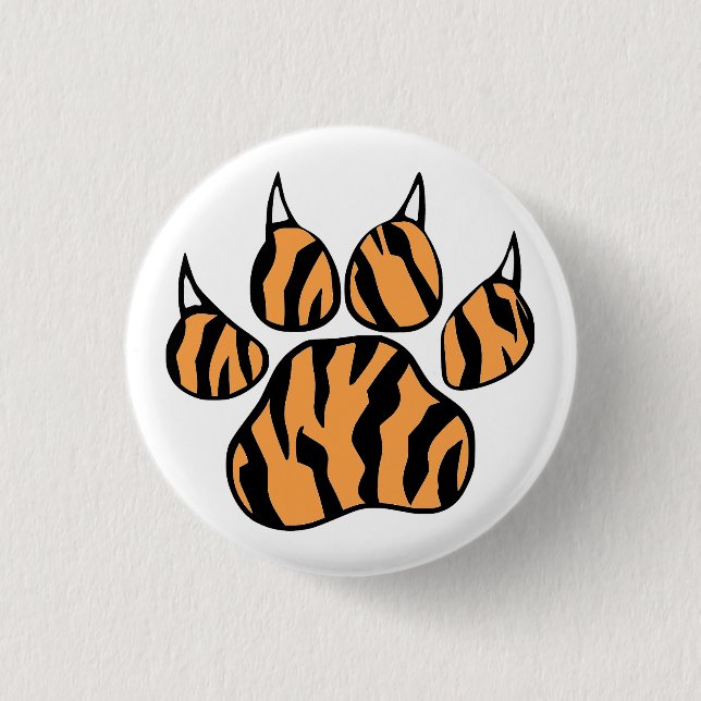 Tiger Paw Print 3 Cm Round Badge (Front)