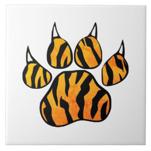 Tiger Paw Print  Ceramic Tile