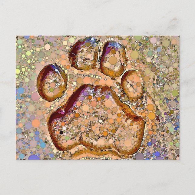 Tiger Paw Print Postcard (Front)